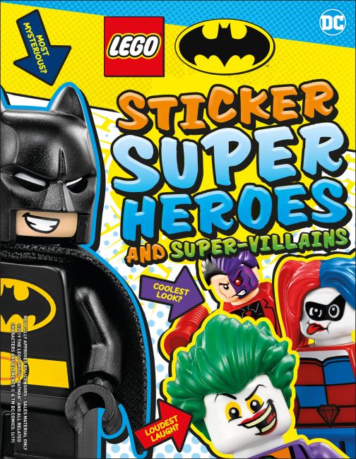 LEGO Batman Sticker Super Heroes and Super-Villains Paperback cover of LEGO Batman Sticker Super Heroes and Super-Villains