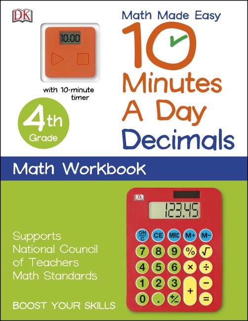 10 Minutes a Day: Decimals, Fourth Grade Paperback cover of 10 Minutes a Day: Decimals, Fourth Grade