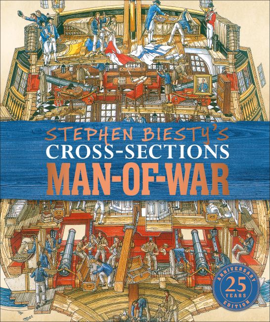 Stephen Biesty's Cross-Sections Man-of-War Hardback cover of Stephen Biesty's Cross-Sections Man-of-War