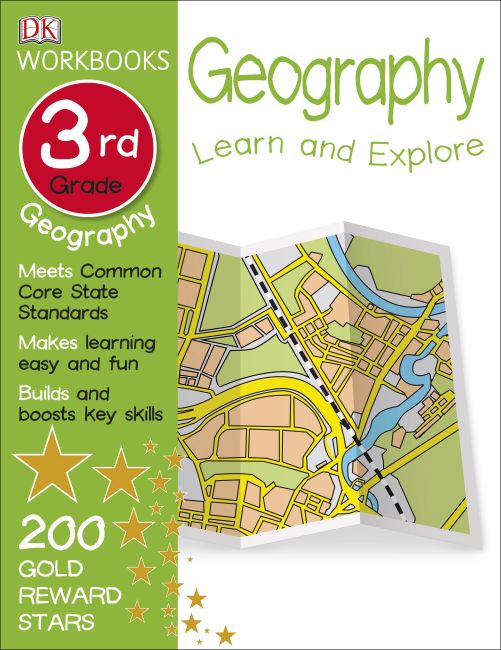 DK Workbooks: Geography, Third Grade Paperback cover of DK Workbooks: Geography, Third Grade