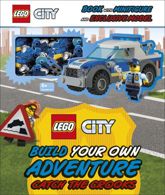 LEGO City Build Your Own Adventure Catch the Crooks Hardback cover of LEGO City Build Your Own Adventure Catch the Crooks