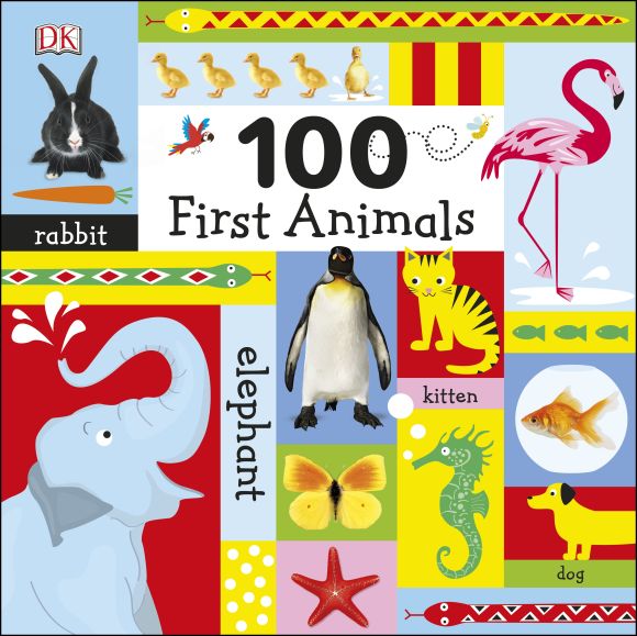 100 First Animals Board book cover of 100 First Animals