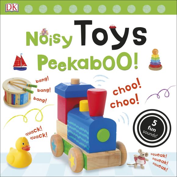 Board book cover of Noisy Toys Peekaboo!