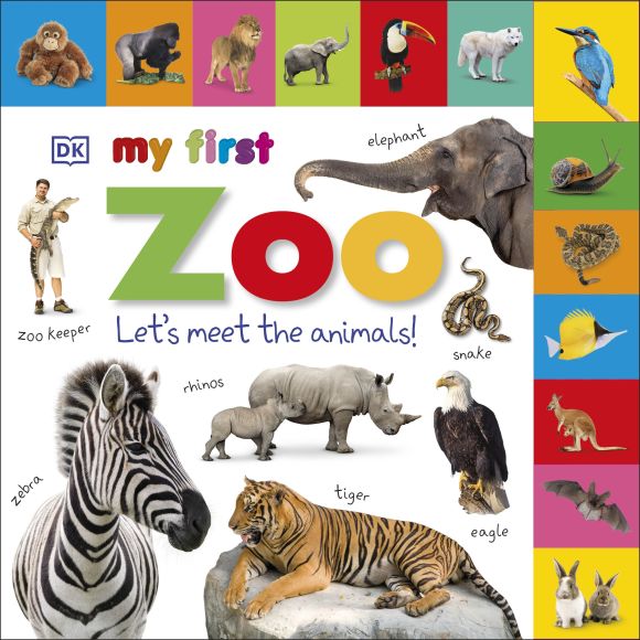 Board book cover of My First Zoo Let's Meet the Animals!