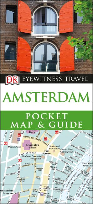 Paperback cover of DK Eyewitness Amsterdam Pocket Map and Guide