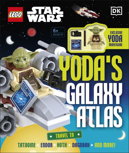 Hardback cover of LEGO Star Wars Yoda's Galaxy Atlas