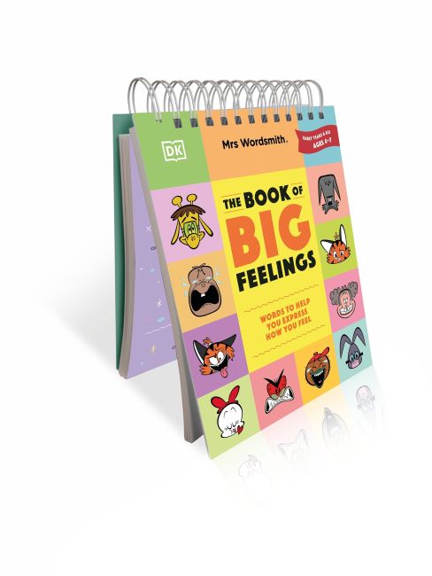 Paperback cover of Mrs Wordsmith The Book of Big Feelings Ages 4–7 (Early Years & Key Stage 1)