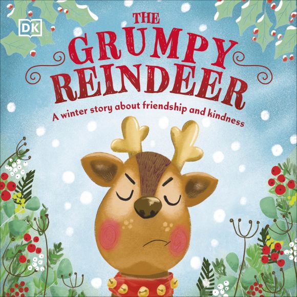 Board book cover of The Grumpy Reindeer