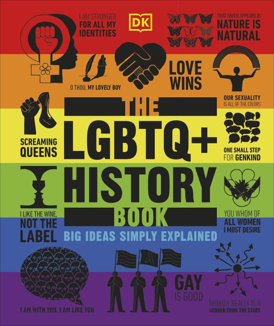 Hardback cover of The LGBTQ + History Book