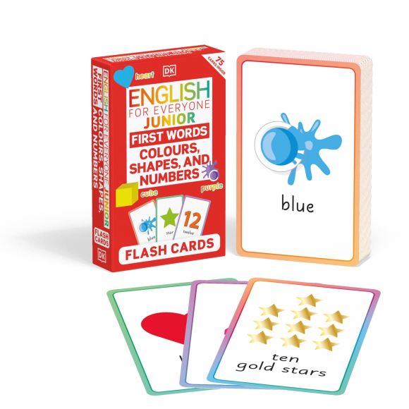 undefined cover of English for Everyone Junior First Words Colours, Shapes, and Numbers Flash Cards