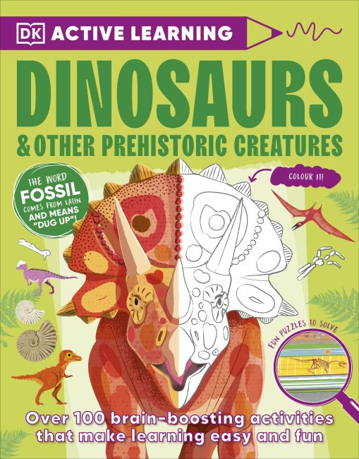 Paperback cover of Active Learning Dinosaurs and Other Prehistoric Creatures