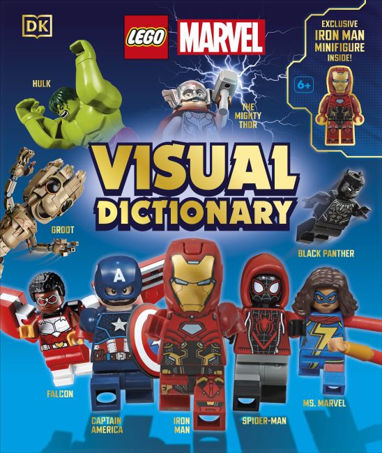 Hardback cover of LEGO Marvel Visual Dictionary