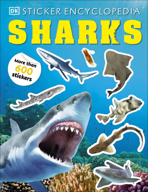 Sticker Encyclopedia Sharks Paperback cover of Sticker Encyclopedia Sharks