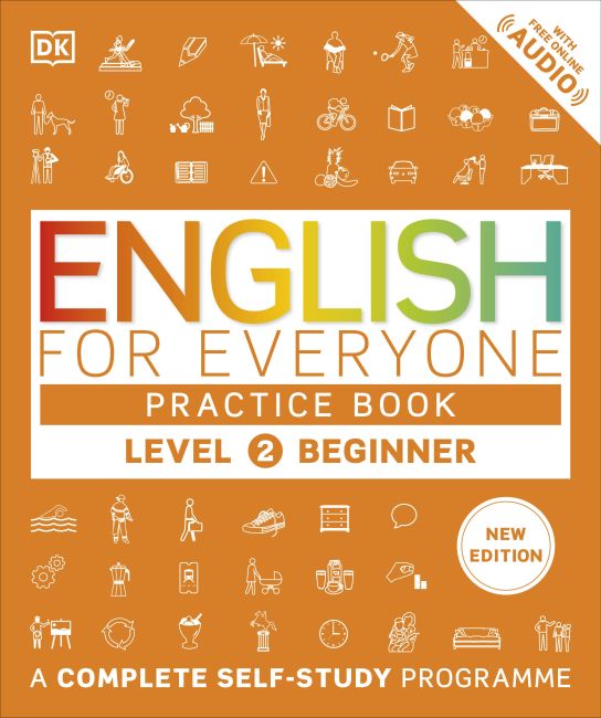 Paperback cover of English for Everyone Practice Book Level 2 Beginner