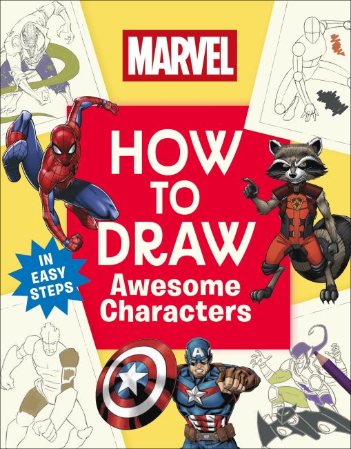 Marvel How to Draw Awesome Characters Paperback cover of Marvel How to Draw Awesome Characters