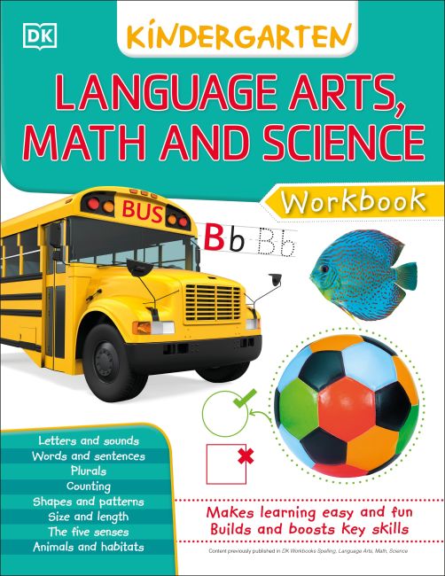 DK Workbooks: Language Arts Math and Science Kindergarten eBook cover of DK Workbooks: Language Arts Math and Science Kindergarten