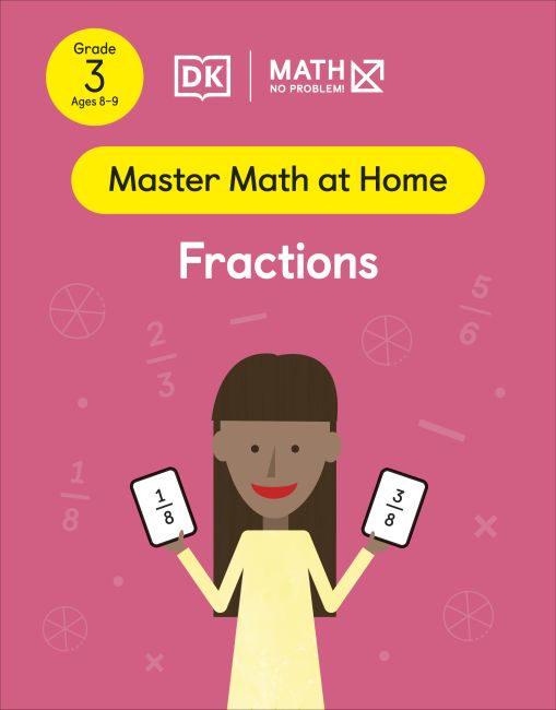 Paperback cover of Math — No Problem! Fractions, Grade 3 Ages 8-9