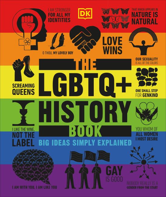 Hardback cover of The LGBTQ + History Book