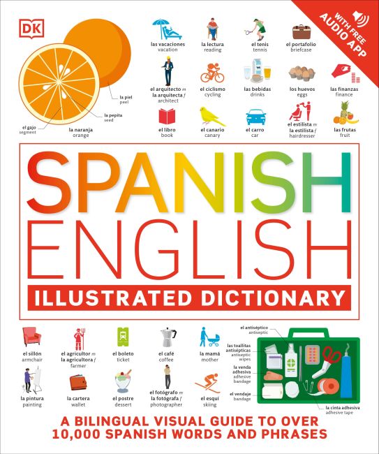 Paperback cover of Spanish English Illustrated Dictionary