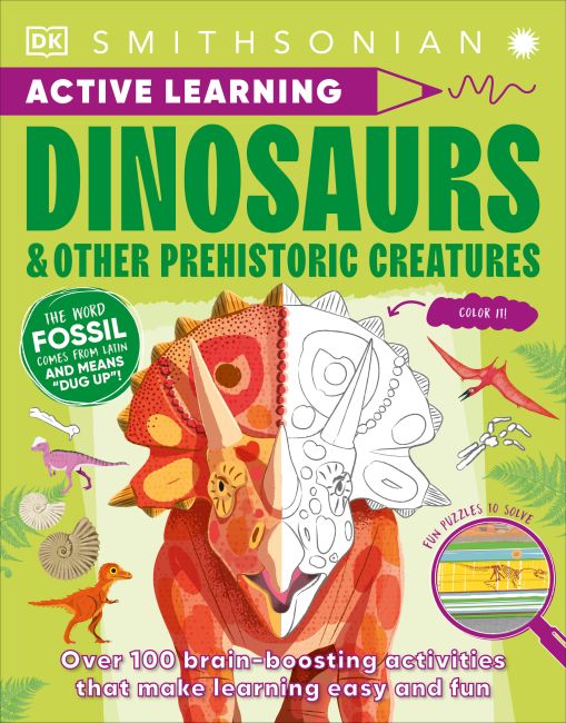 Paperback cover of Active Learning Dinosaurs and Other Prehistoric Creatures