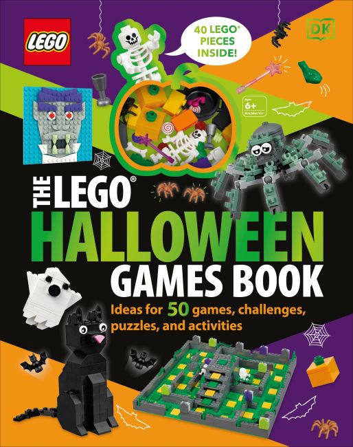 Hardback cover of The LEGO Halloween Games Book