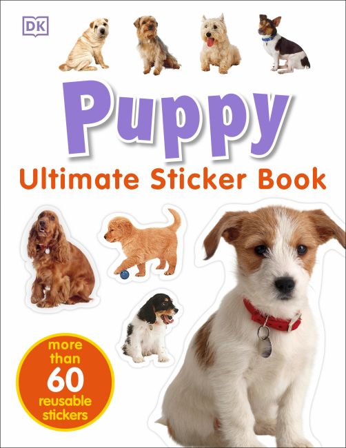 Paperback cover of Ultimate Sticker Book: Puppy