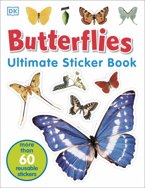 Paperback cover of Ultimate Sticker Book: Butterflies