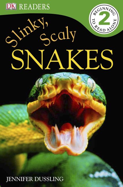 Paperback cover of DK Readers L2: Slinky, Scaly Snakes