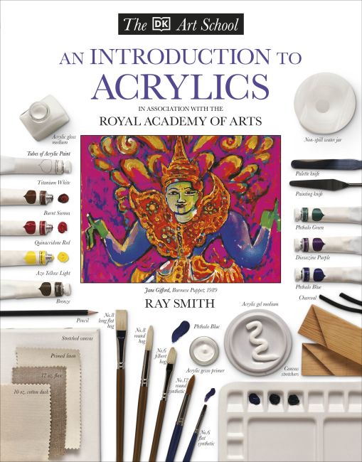 Paperback cover of DK Art School: An Introduction to Acrylics