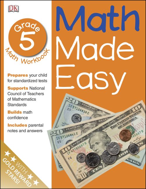 Paperback cover of Math Made Easy: Fifth Grade