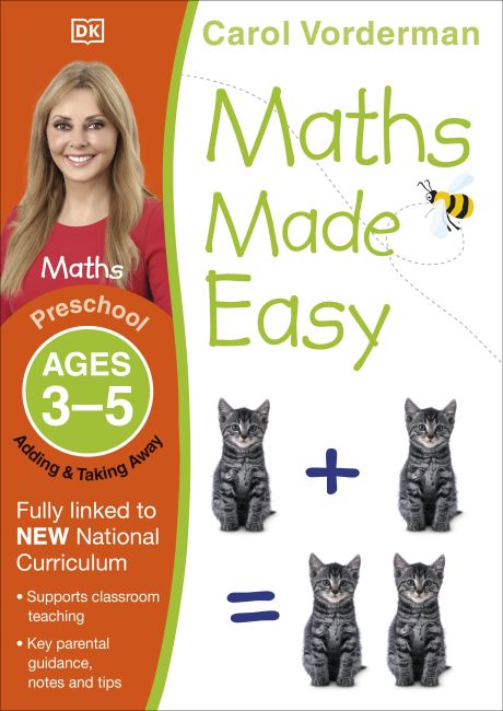 Paperback cover of Maths Made Easy Adding and Taking Away Ages 3-5 Preschool