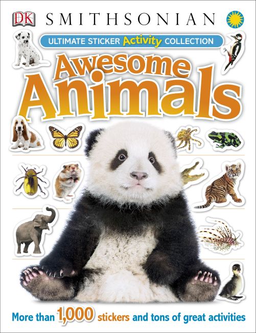 Paperback cover of Ultimate Sticker Activity Collection Awesome Animals