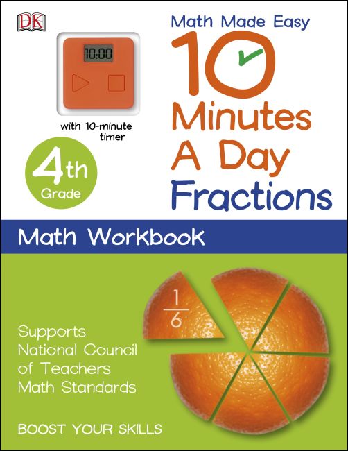 Paperback cover of 10 Minutes a Day: Fractions, Fourth Grade