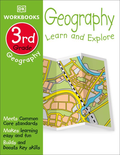 Paperback cover of DK Workbooks: Geography, Third Grade