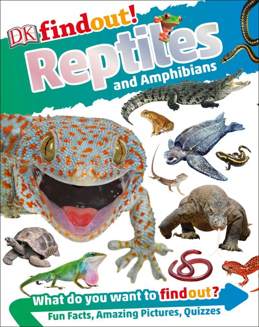 Paperback cover of DKfindout! Reptiles and Amphibians