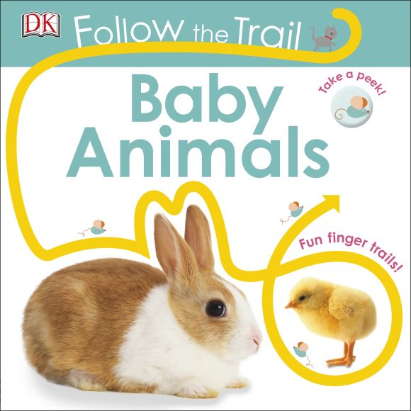 Board book cover of Follow the Trail: Baby Animals