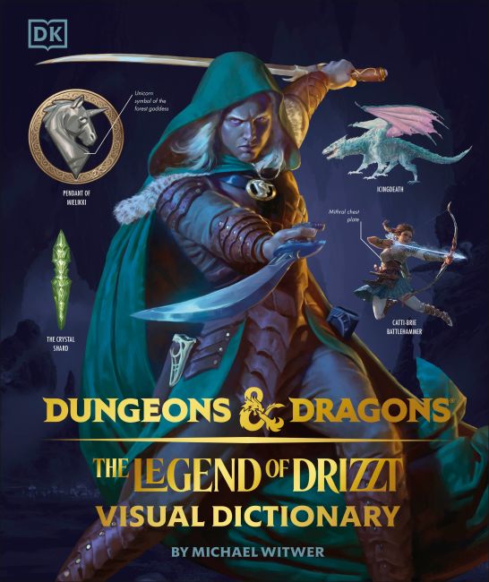 Hardback cover of Dungeons & Dragons The Legend of Drizzt Visual Dictionary