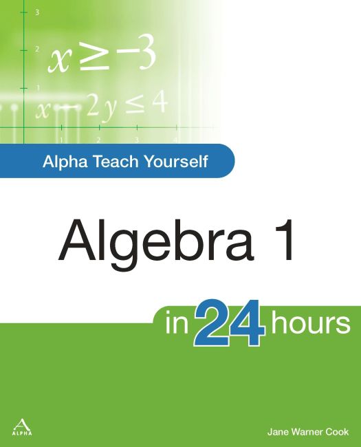 Paperback cover of Alpha Teach Yourself Algebra I in 24 Hours