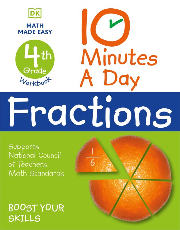 10 Minutes a Day Fractions, 4th Grade cover