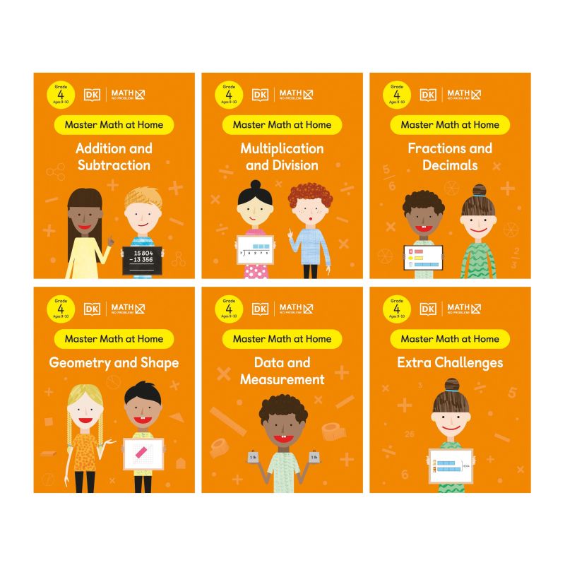 Math — No Problem! Collection of 6 Workbooks, Grade 4 Ages 9-10 cover