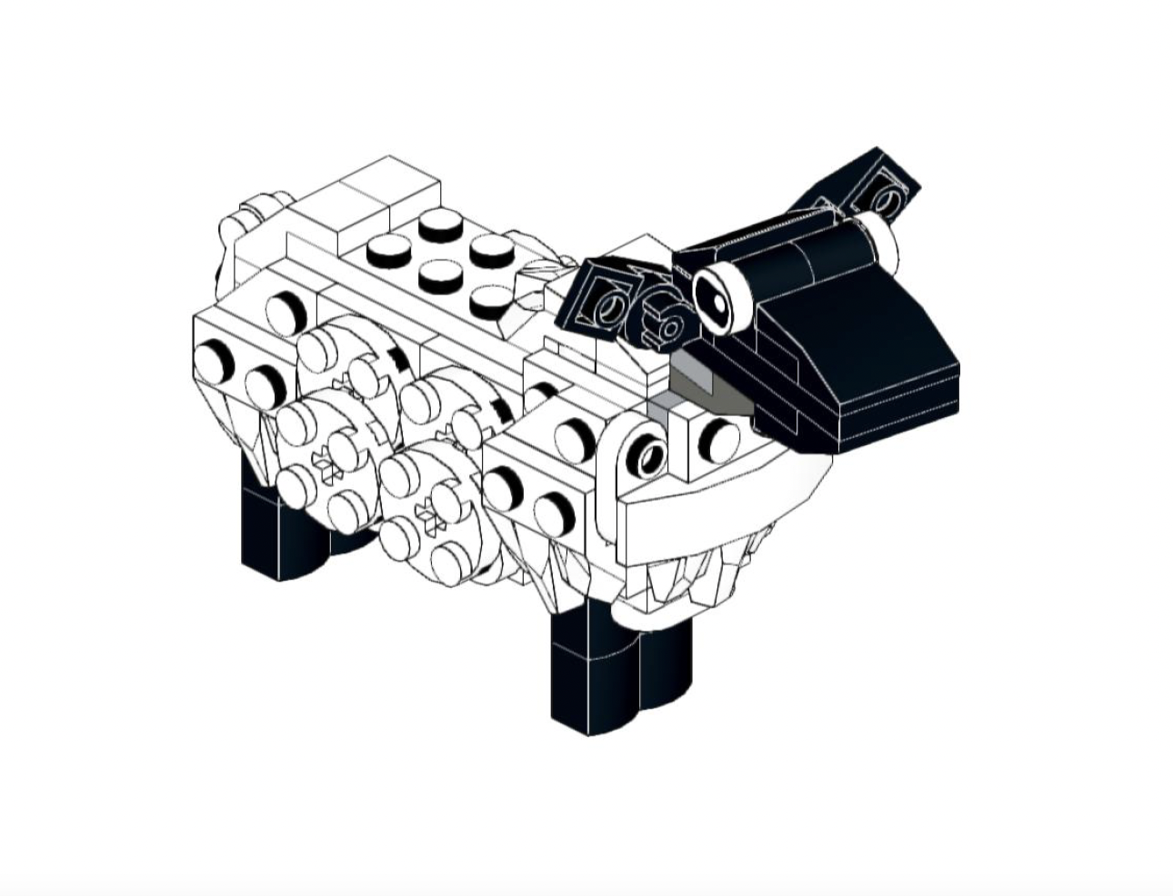 How to Build Lego Sheep brick list