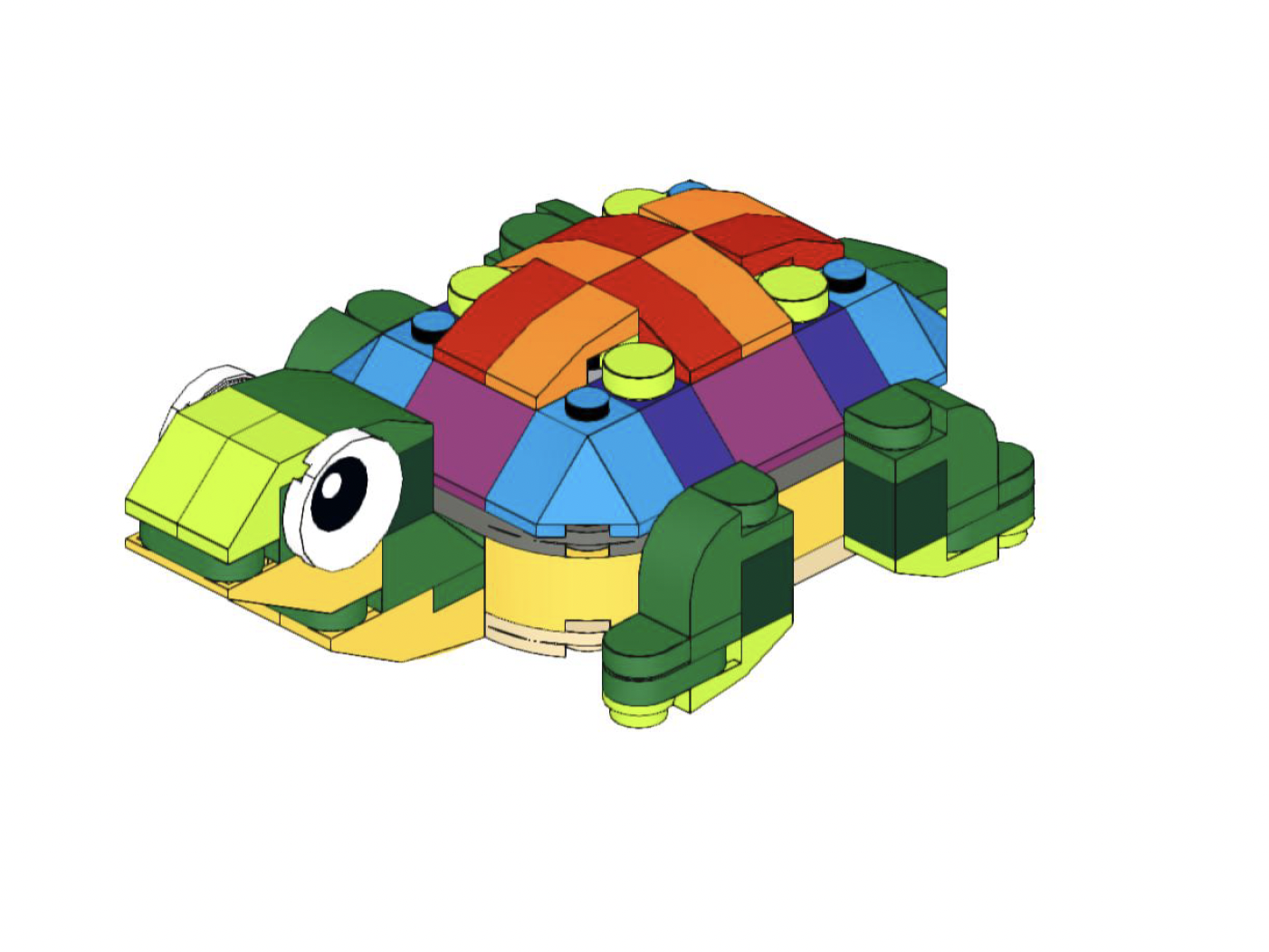 How to Build Lego Turtle brick list