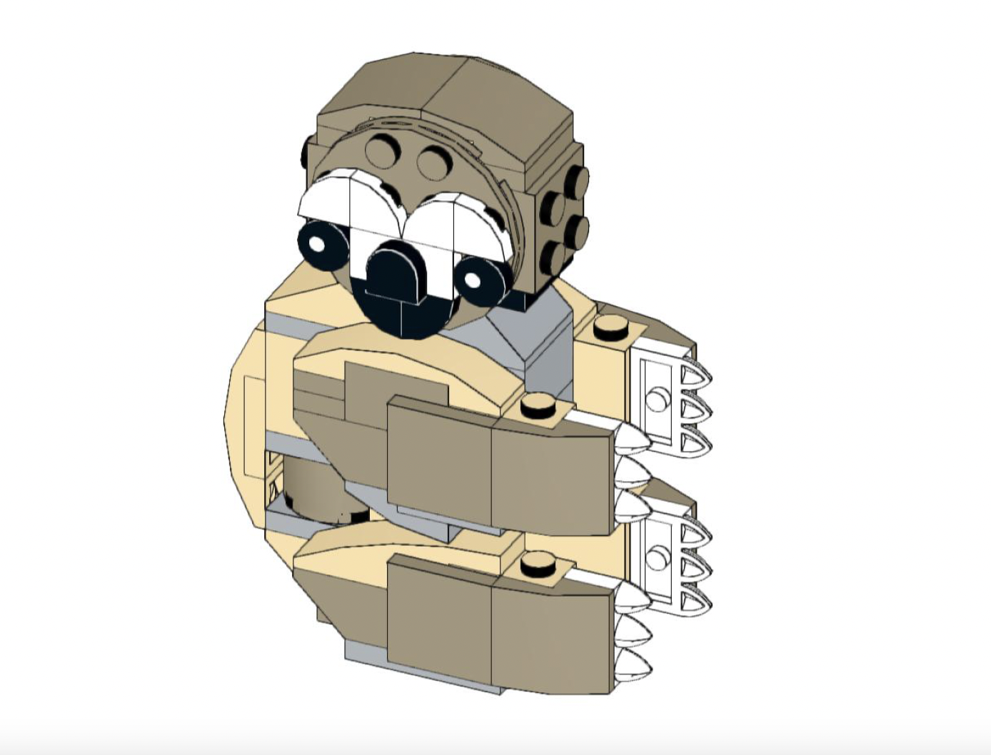 How to build Lego Animals Sloth brick list
