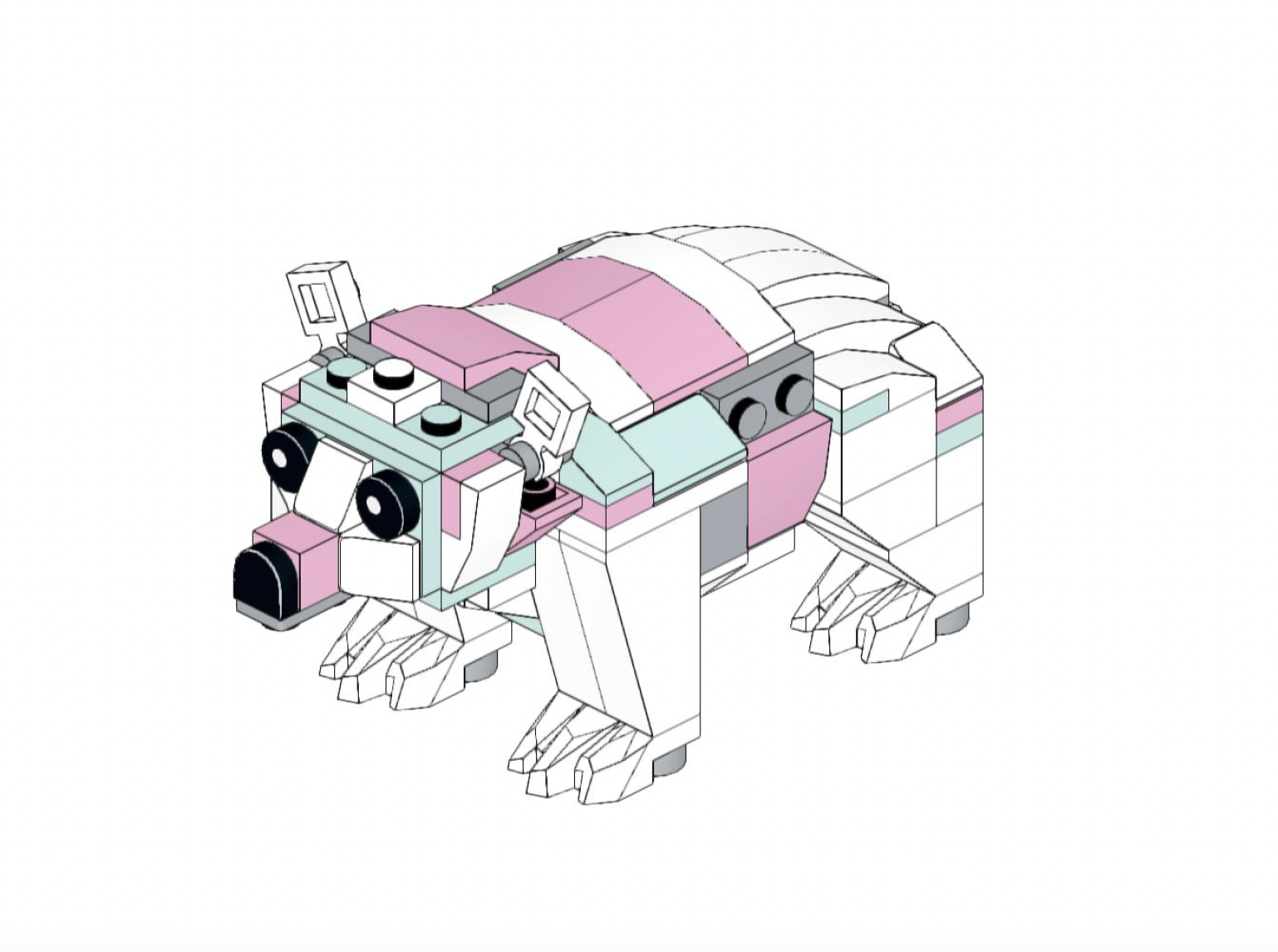 How to build Lego Animals Polar Bear