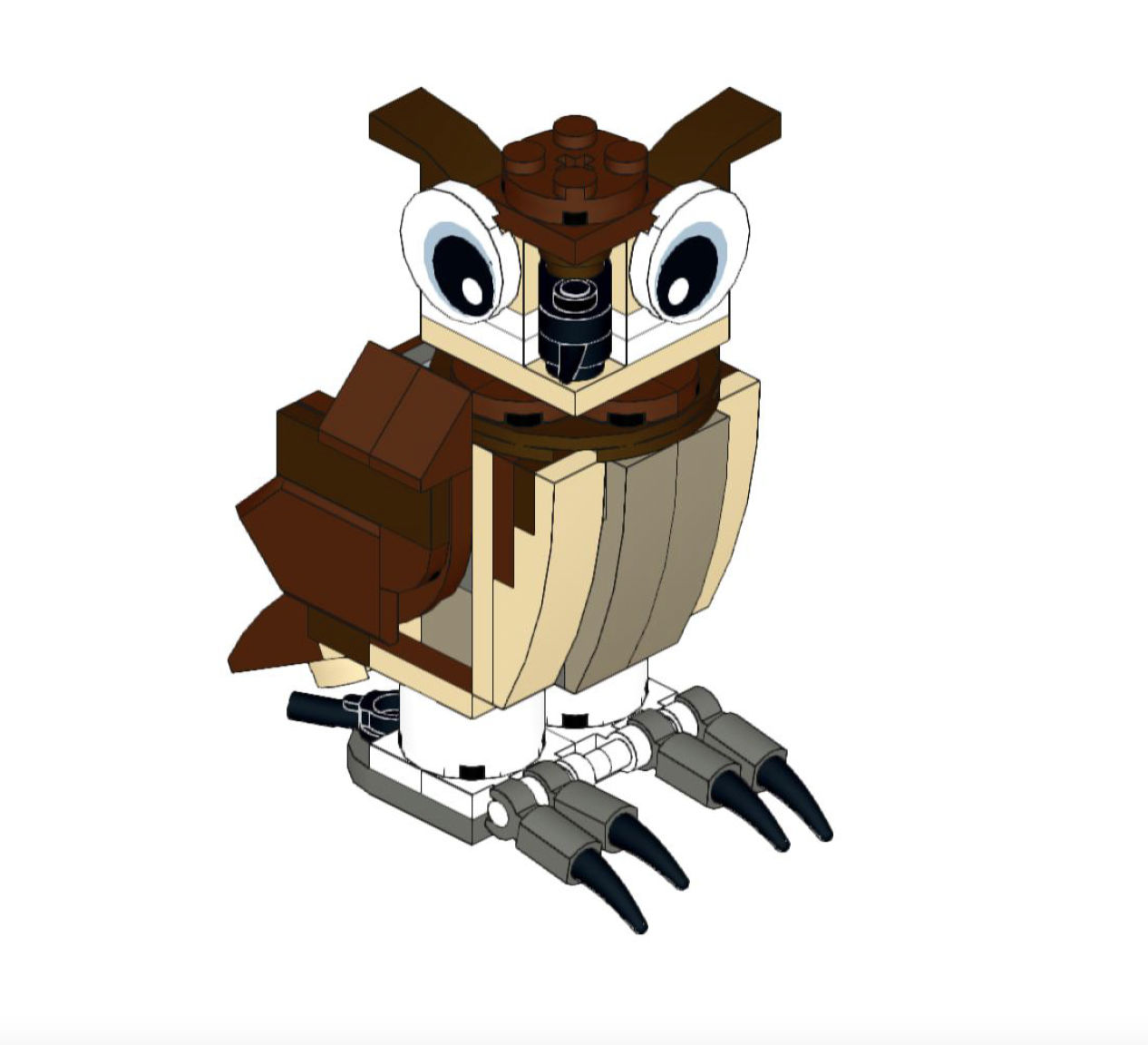 How to build Lego Animals Owl brick list
