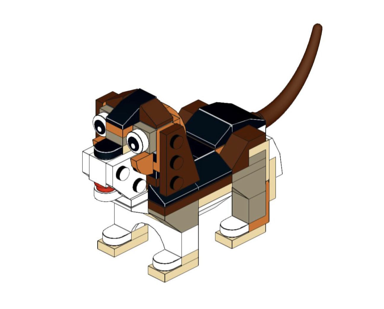 How to build Lego Animals Puppy brick list