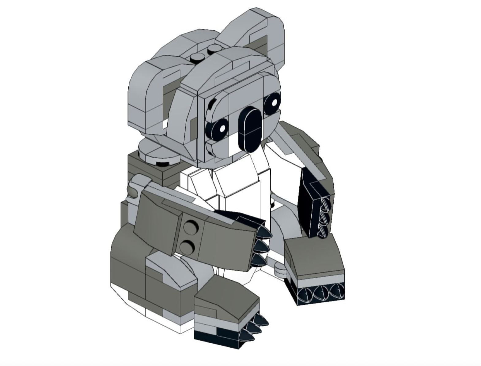 How to build Lego Animals Koala brick list