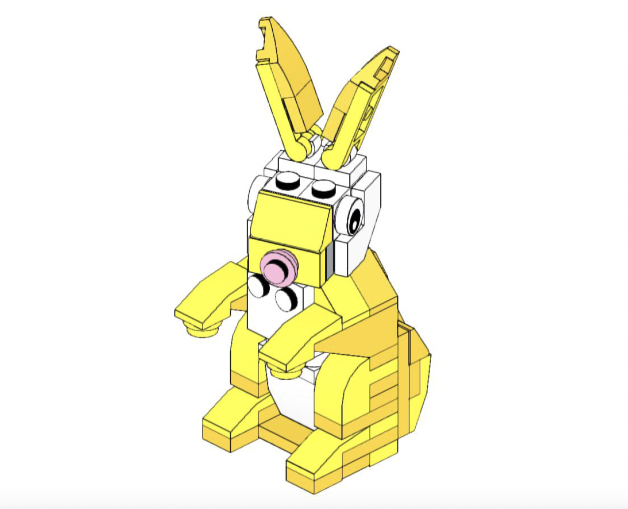 How to build Lego Animals Rabbit brick list