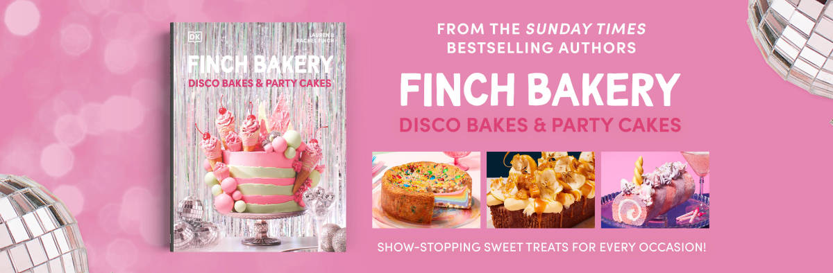 DK Book Finch Bake Disco Bakes and Party Cakes banner