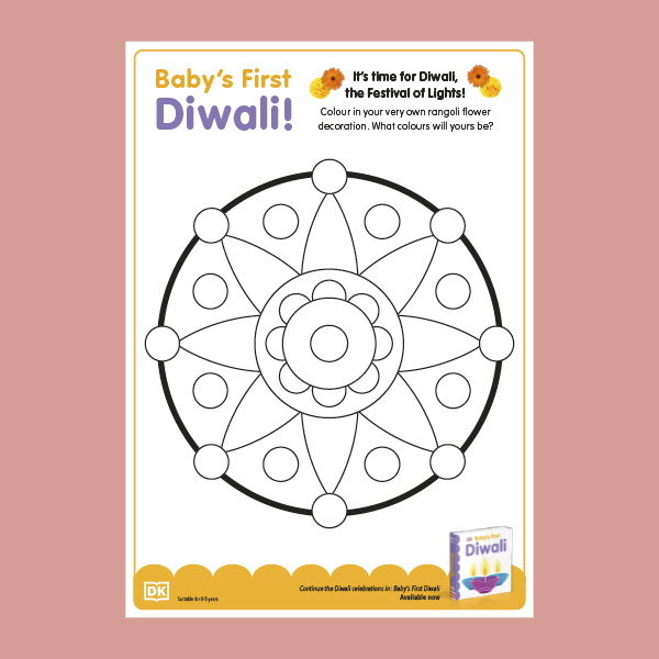 Baby's First Diwali Colouring Sheet pdf